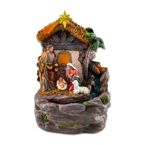 Nacimiento fuente con luces