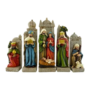 Juego de Nacimiento con Fondo Arquitectónico (5 piezas)