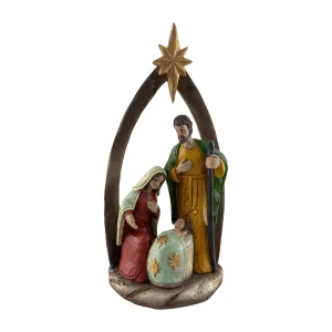 Figura de la Sagrada Familia con Estrella (7 pulgadas)