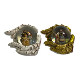 Esfera de agua decorativa con alas (8 cm)