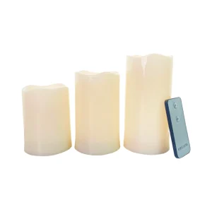 Vela navideña con luz a batería