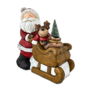 Santa Claus con luz a batería (33 cm)