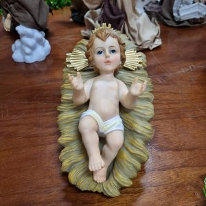 Niño Jesús en cuna (22 cm)