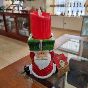 Papá Noel con vela 18 cm