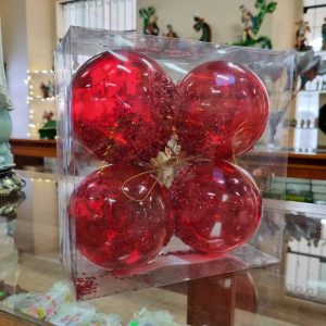 Esferas navideñas 4 piezas 9.5 cm