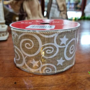 Cinta decorativa diseño estrellas 6.3 cm