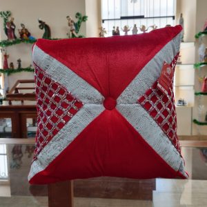 Cojín navideño rojo 35 cm X 35 cm