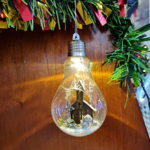 Adorno navideño con luz a batería