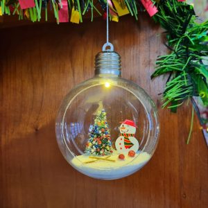 Esfera navideña con luz a batería
