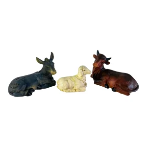 Juego de Animales para Pesebre (3 piezas - 15 cm)