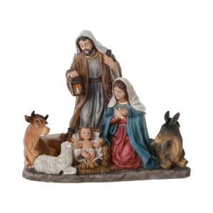 Figura de la Sagrada Familia con Animales (25 cm)