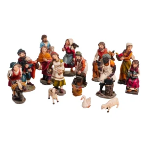 Juego de Aldeanos Decorativos (15 piezas - 9 cm)