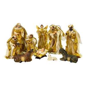 Juego de Nacimiento con Vestimenta (10 piezas - 35 cm)