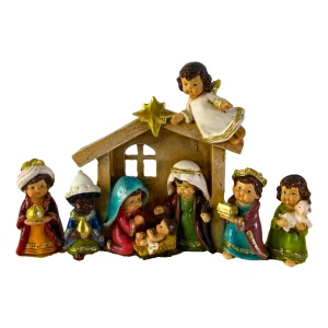 Nacimiento Infantil con Ángel y Reyes Magos (22.5 cm)
