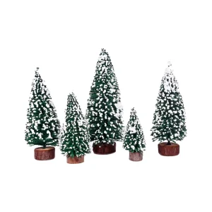 Juego de Árboles Decorativos con Nieve