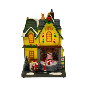 Tienda de Regalos Navideños con Luz y Movimiento