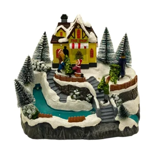 Tienda de Árboles de Navidad con Luz y Movimiento