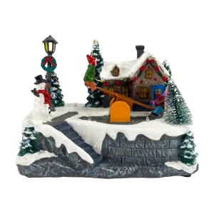 Escena Navideña con Luz y Movimiento