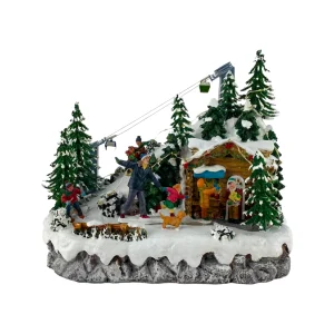 Escena Navideña con Luz, Música y Movimiento