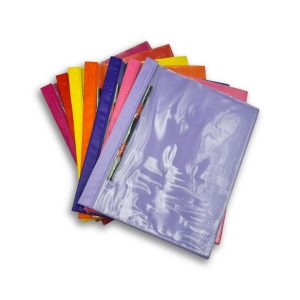 Combo 5 Folder Tapa Transparente Con Gusanito Alpha