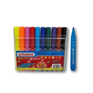 Plumones Marker 56 Estuche x 10 Unidades Standford