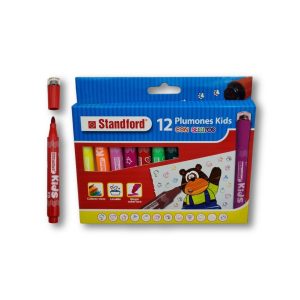 Plumones Kids con Sellos Estuche x 12 Unidades Standford