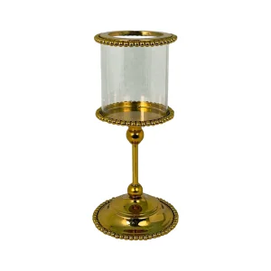 Portavela Decorativo Dorado (29.5 cm)